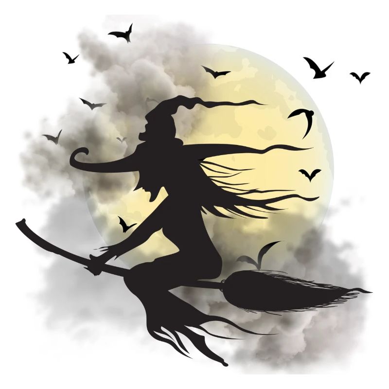 Witch at full moon