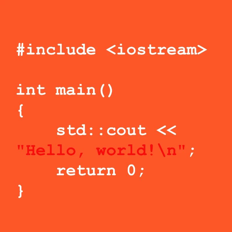 Hello World C++ Entwickler Programm Geschenk