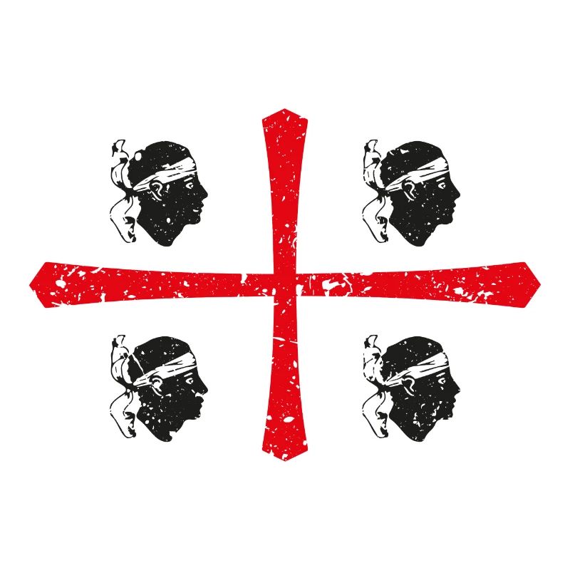 Croix drapeau sarde