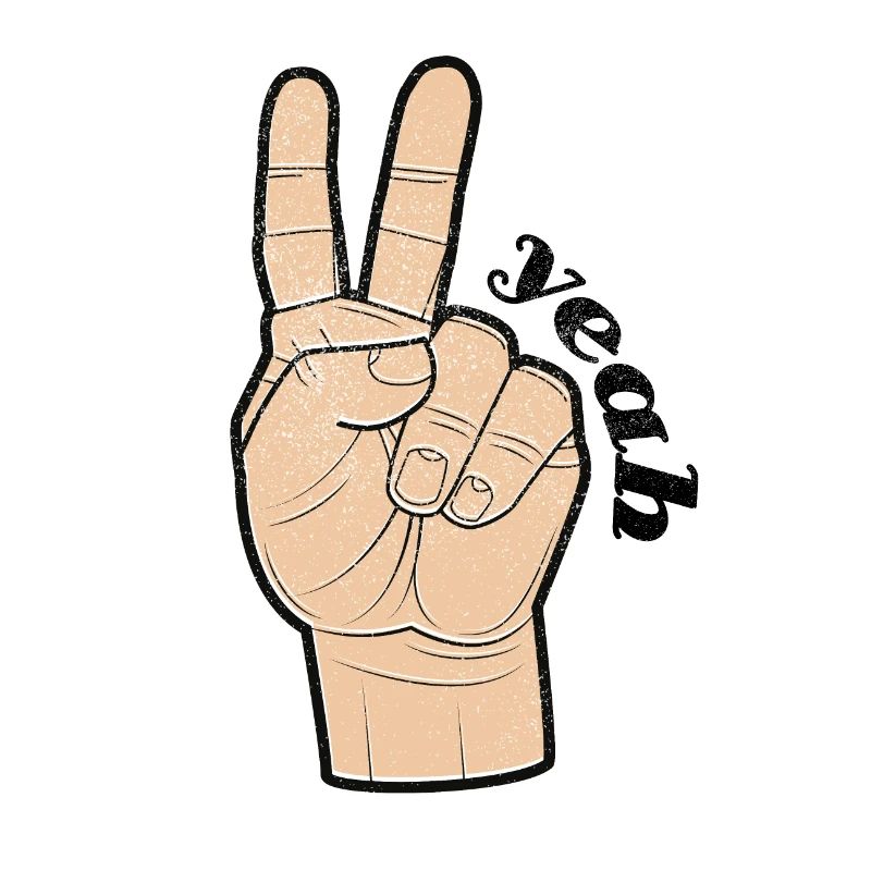Peacezeichen zwei Finger Friedenzeichen Geschenk