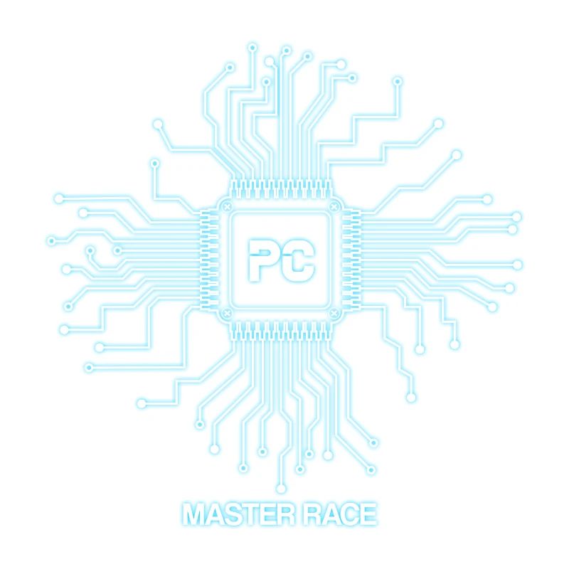 Blaues PC-Master-Race - CPU-Nerd