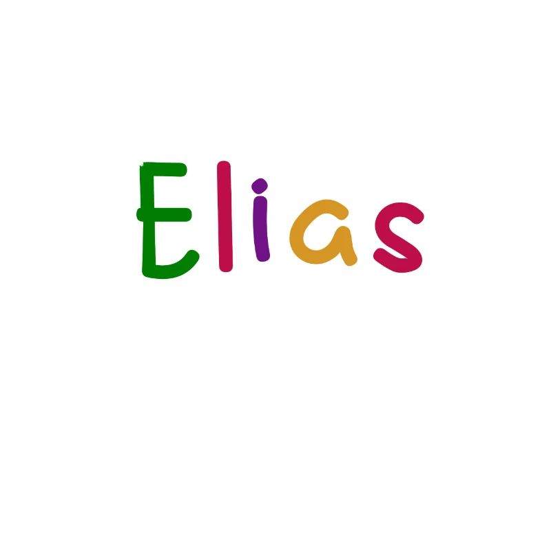 Elias first name boy name colored font colored