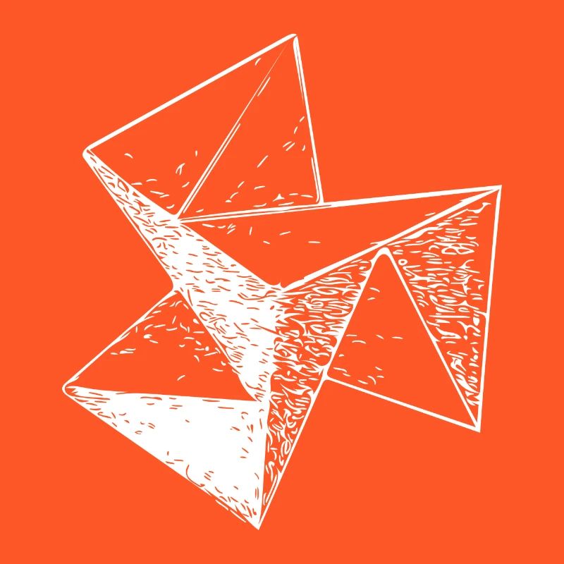 3d Vintage Triangle Cube Structure