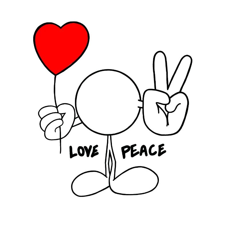 Love & Peace Plain Doodle