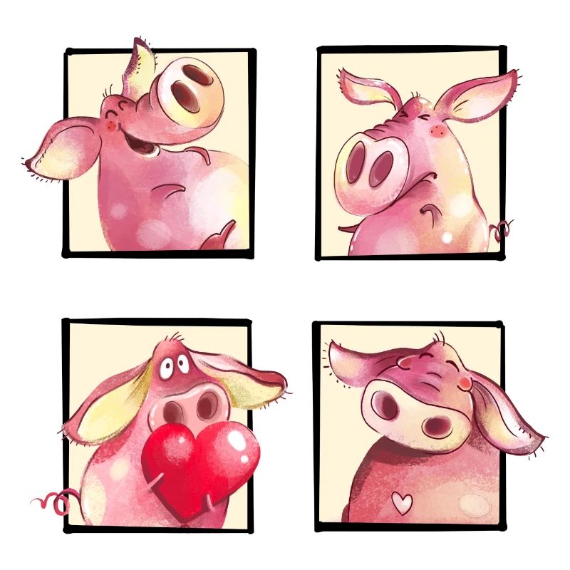 Drôle de petits cochons cochons cool truie