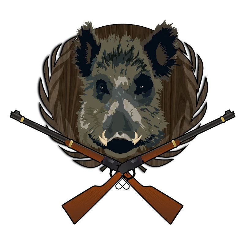 Jagdtrophäe Jäger Keiler Geschenkidee