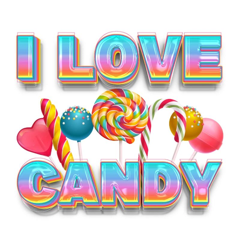 I Love Candy Sweets Candy Lollipop