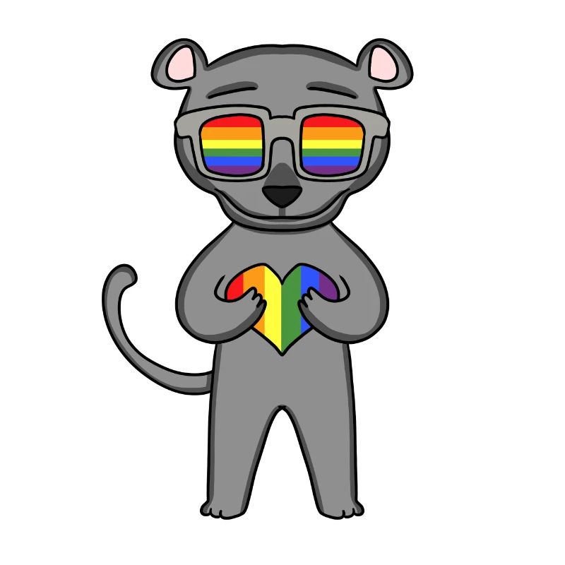 LGBT Tier Panther Regenbogen