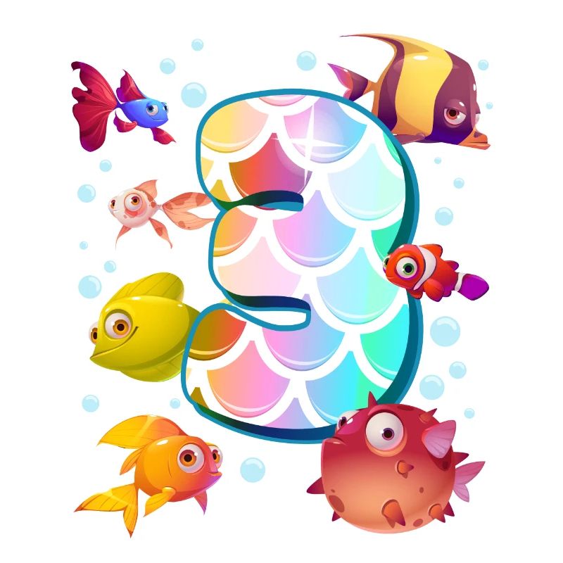 3. Geburtstag | Regenbogenfisch Geburtstag |