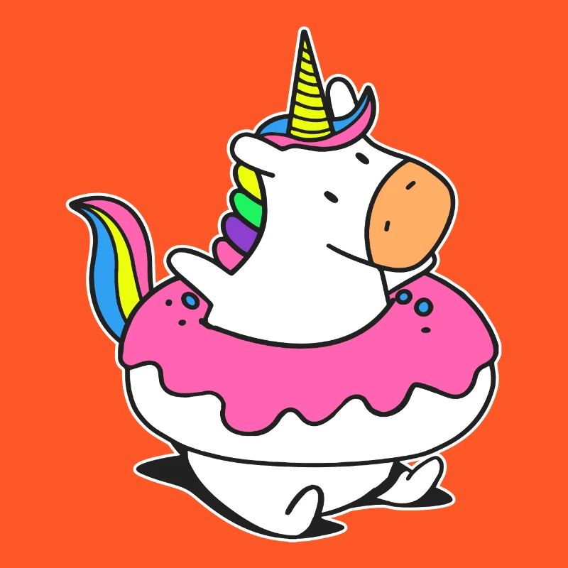 Regenbogen Einhorn Schwimmer Floaty Donut