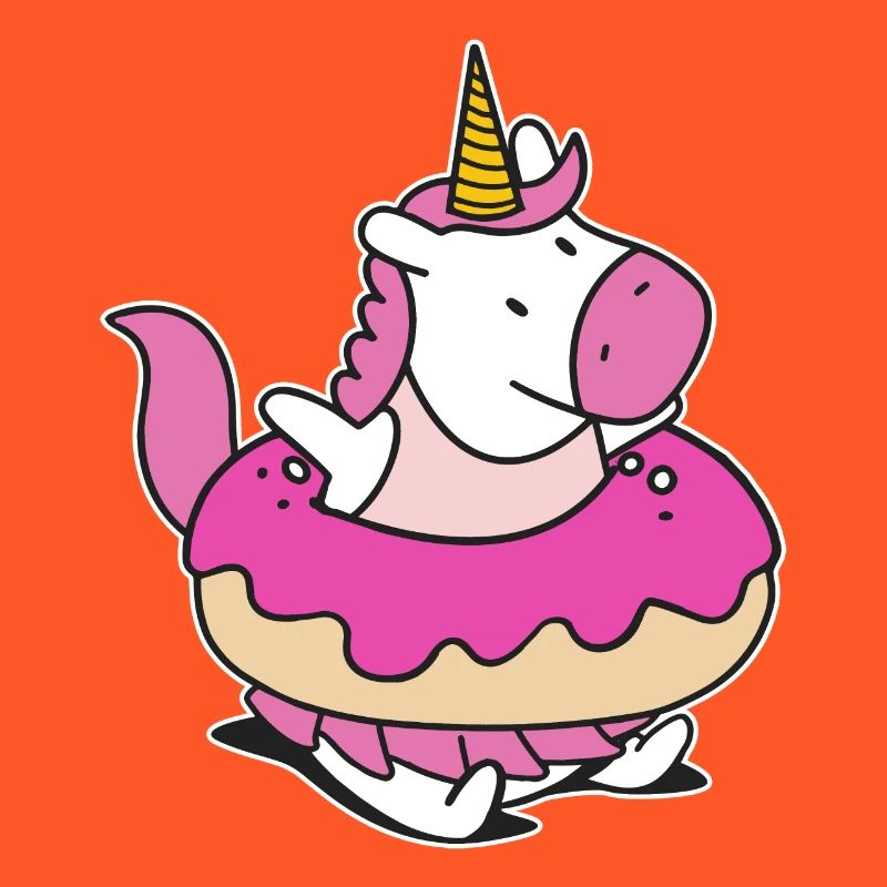 Rainbow Unicorn Float Floaty Donut