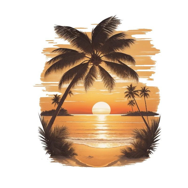 Sunset Serenity: Beach Scene