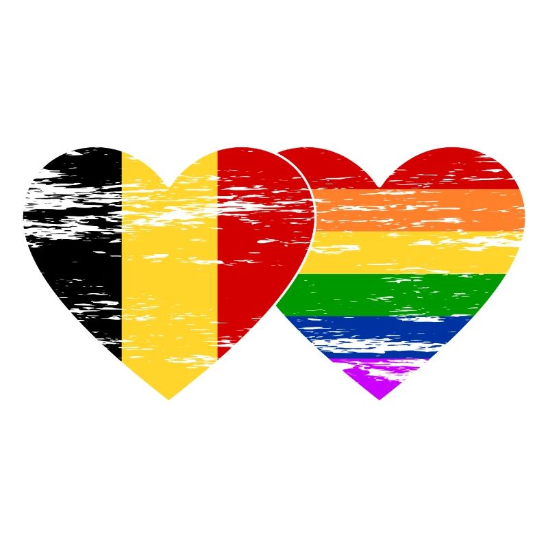 Drapeau arc-en-ciel de Belgique utilisé