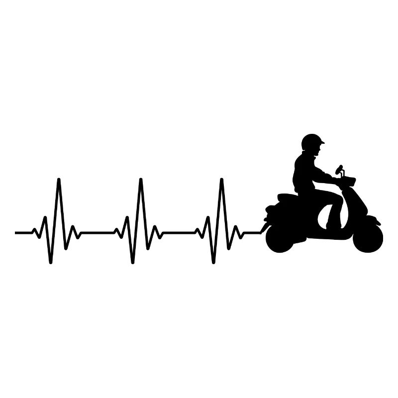 Roller Fahrer Roller Motorrad Herzschlag