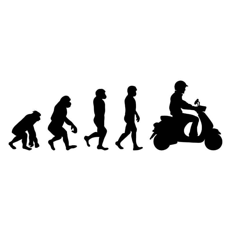 Scooter Rider Scootering Motorbike Moped Evolution