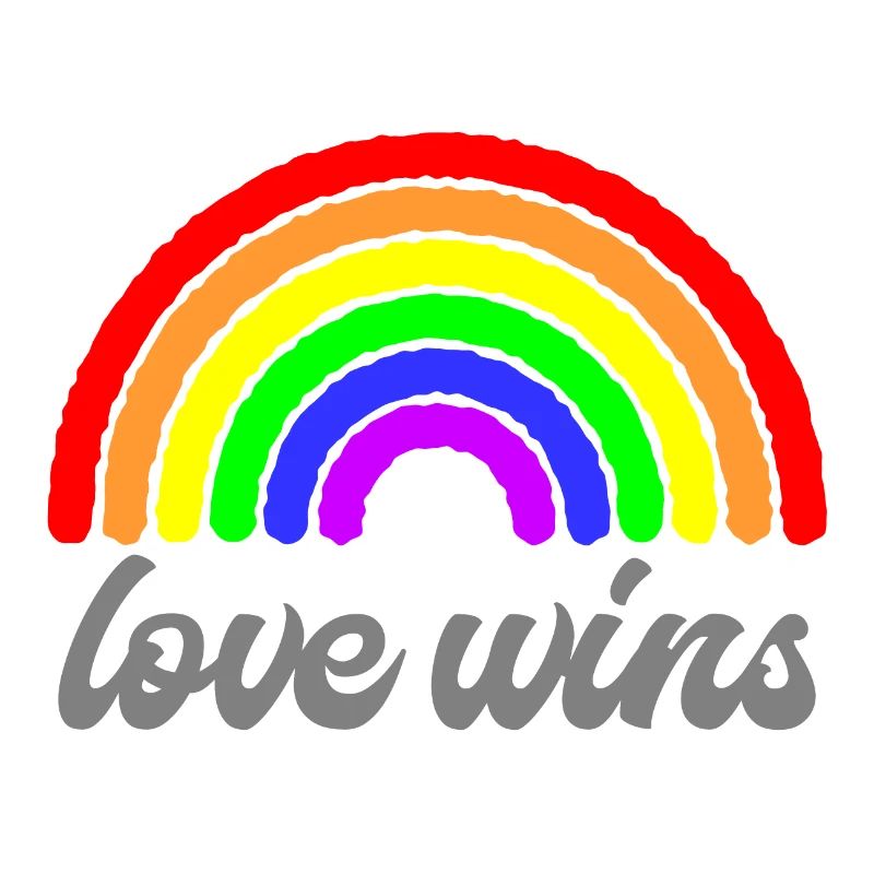 Liebe gewinnt Regenbogen Liebesgrafik