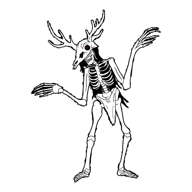 Cryptidcore Esthétique Wendigo Squelette Cryptide