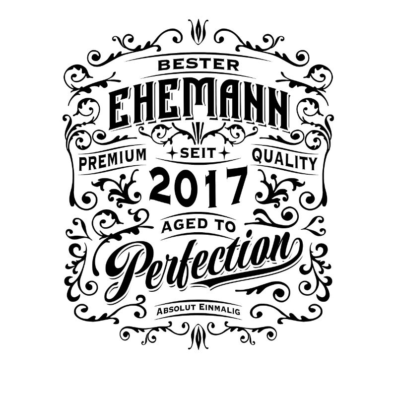 Bester Ehemann seit 2017, Retro, Hochzeitstag
