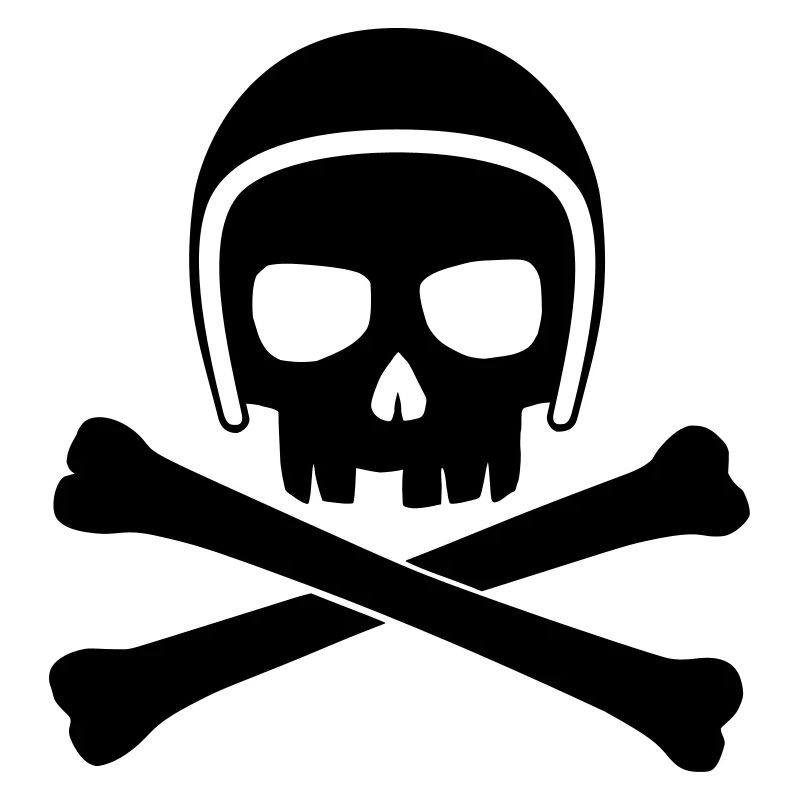 Skull with helmet black