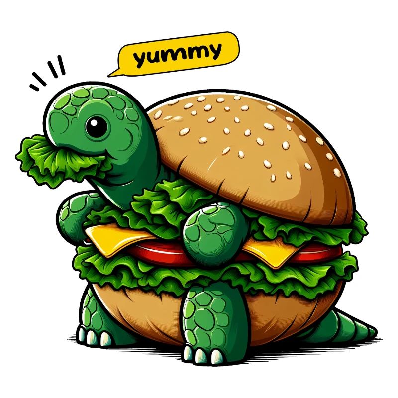 Turtle Burger Funny Animals