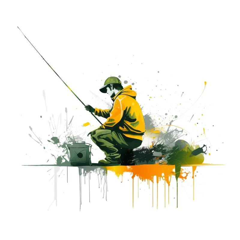 Conception de graffitis de pêcheurs