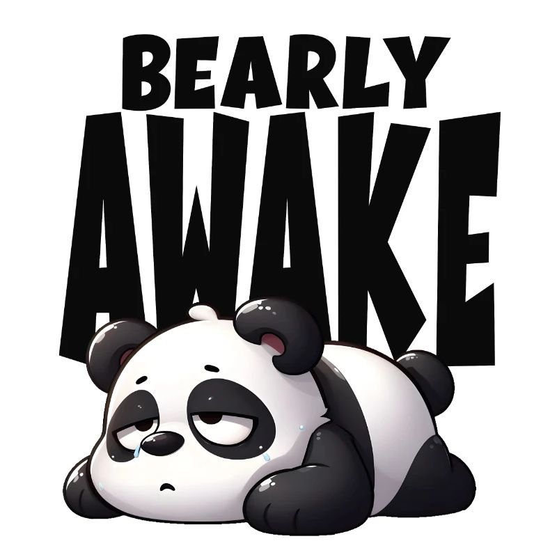 Panda bear awake