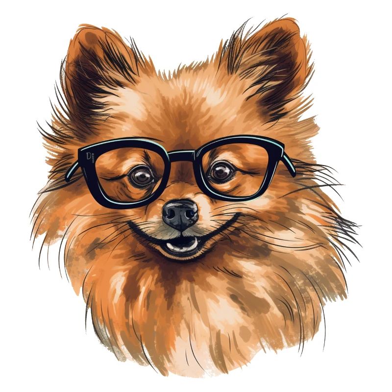 Pomeranian Miniature Spitz Drawing