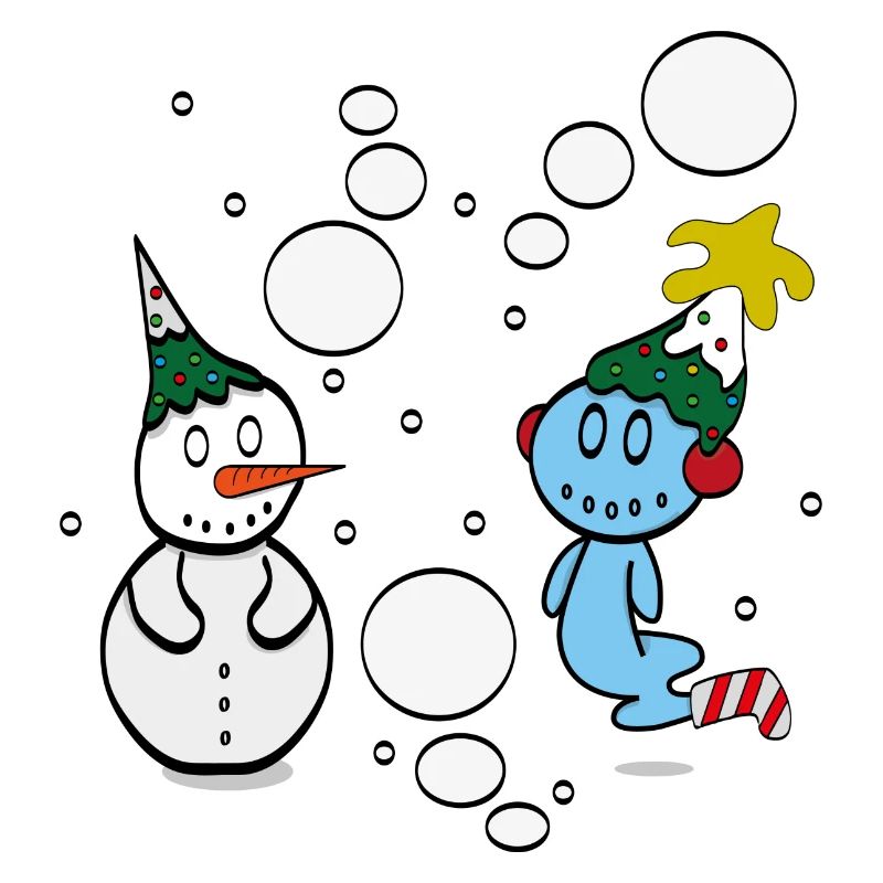 Schneemann und Geist