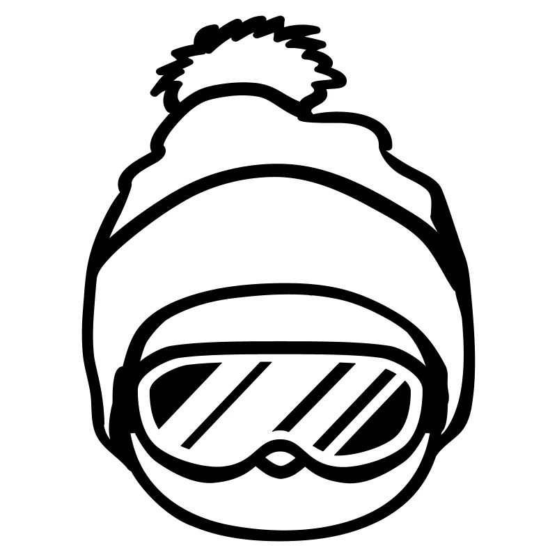 snow chick head face winter bird fun racing