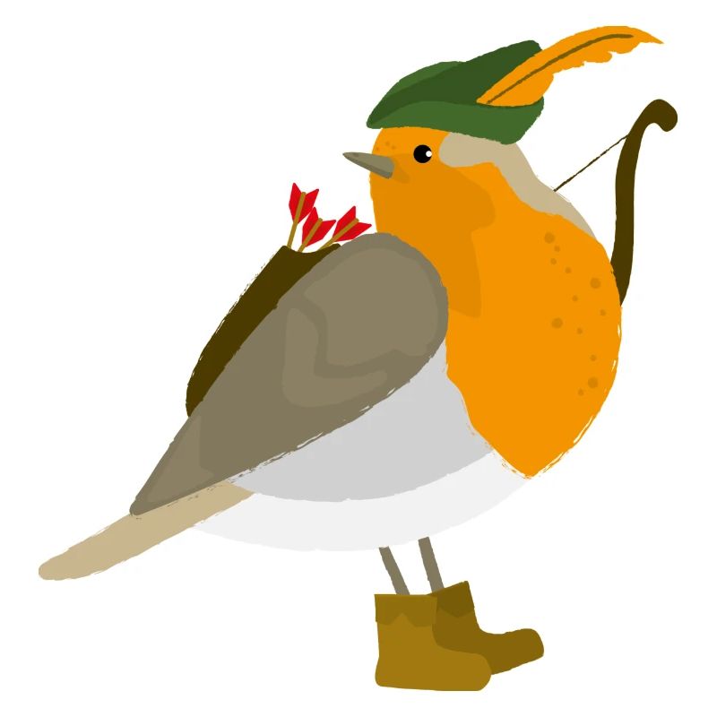 Robin des Bois Rouge-gorge coloré