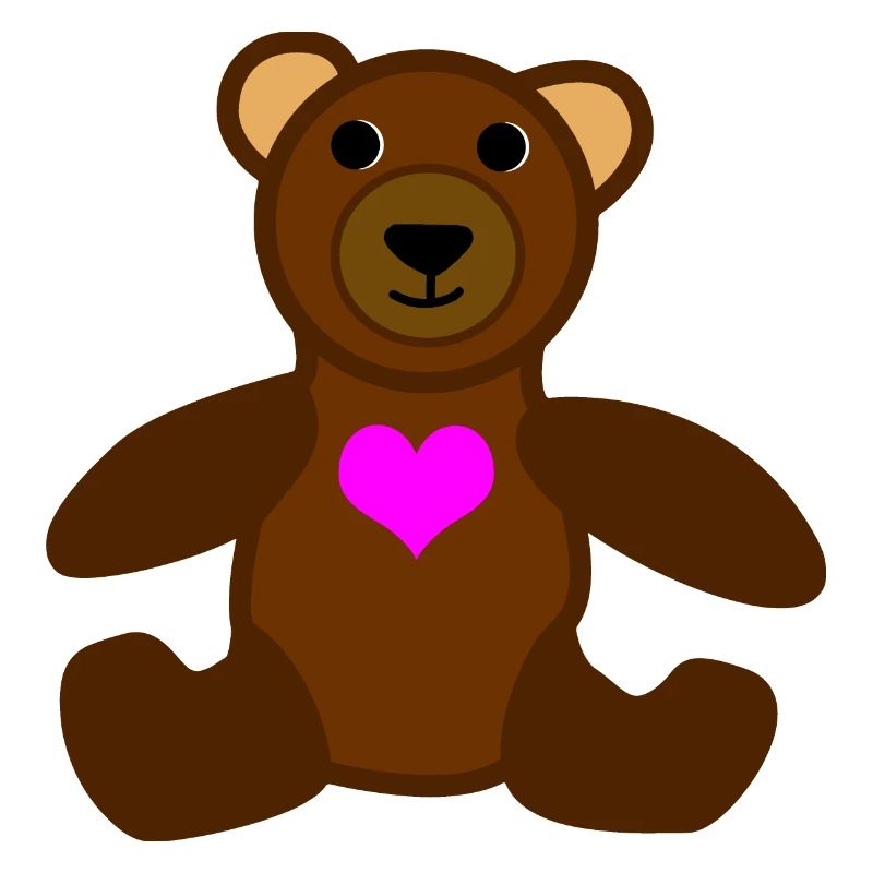 Bär mit rosa Herz