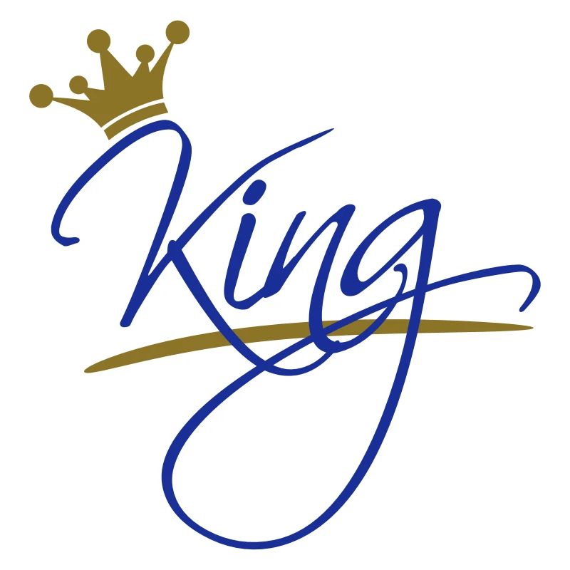king crown design textlogo cool