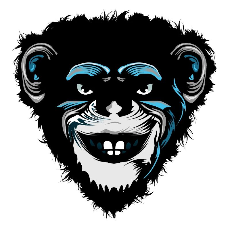 tete singe chimpanze macaque dessin 7 A