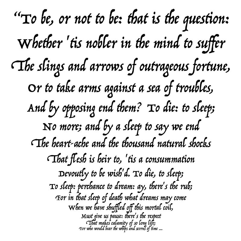 Sein oder Nichtsein 02 (schwarzer Text)