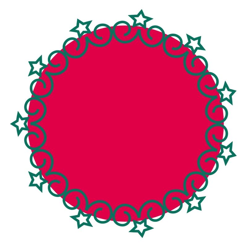 Circle star border frame
