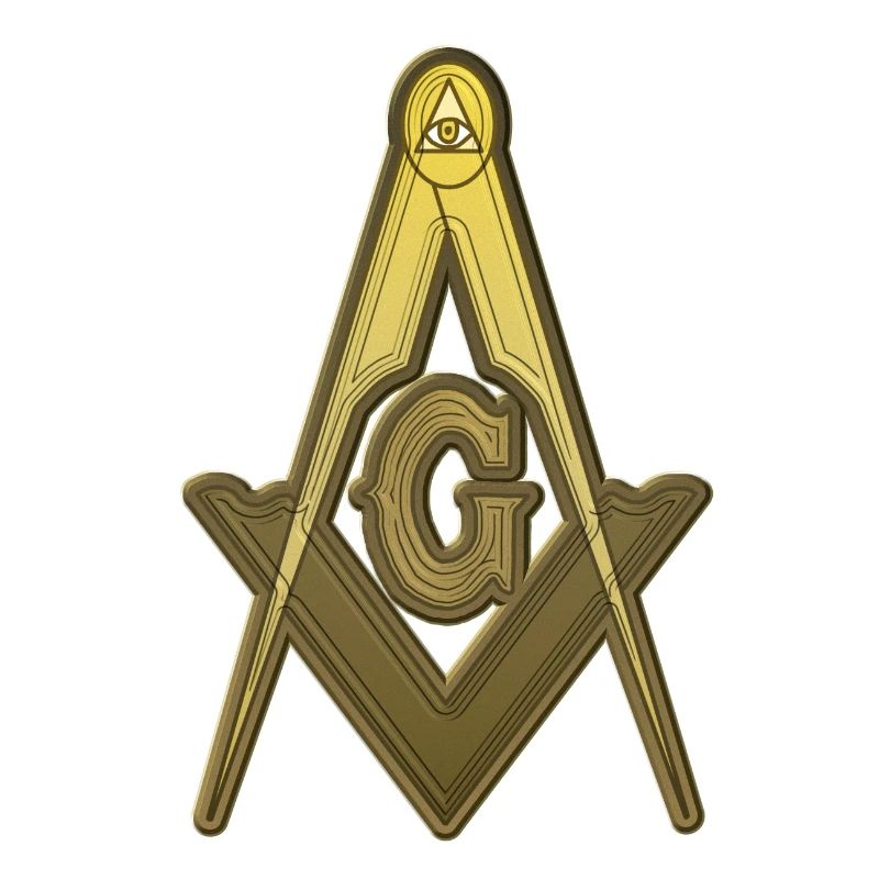 Freemason Compass Golden