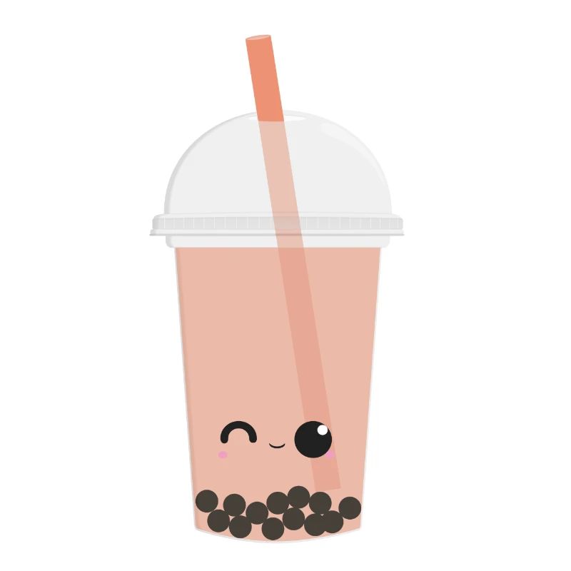 Kawaii Bubble Tea Pfirsich