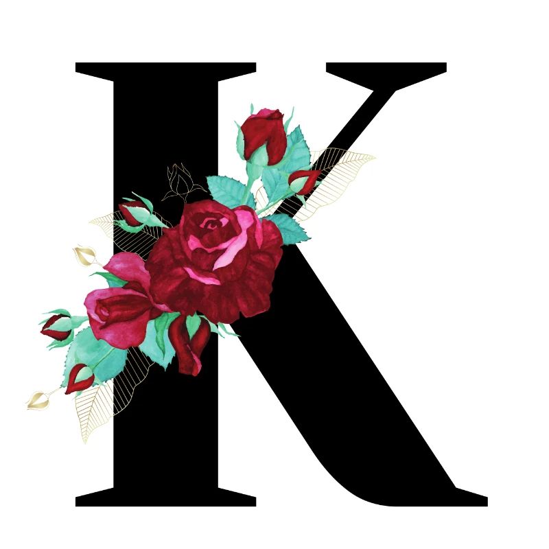 Buchstabe k blüht