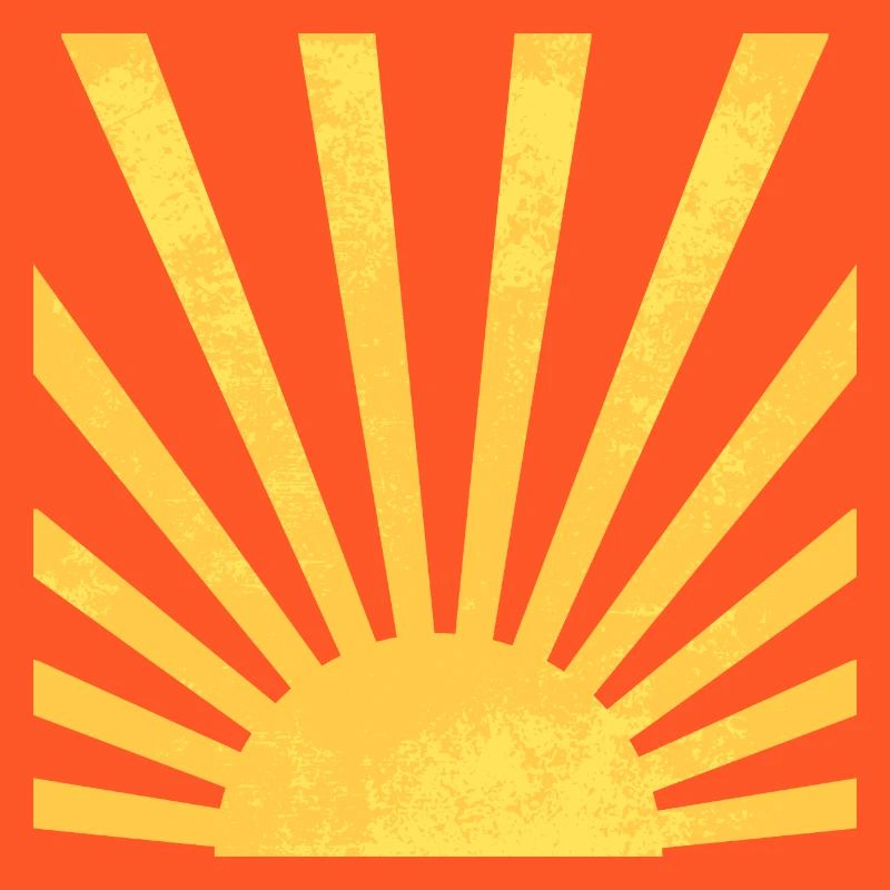 Minimalist Retro Summer Sun Rays
