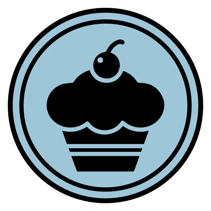 Cupcake silhouette circle
