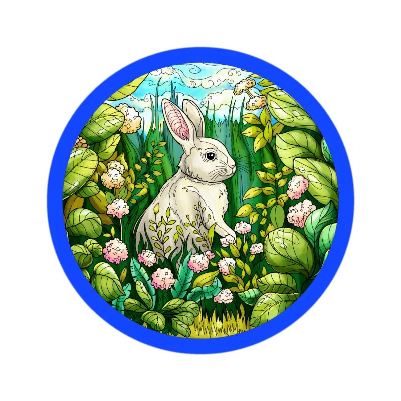 Hase mit Blümchen