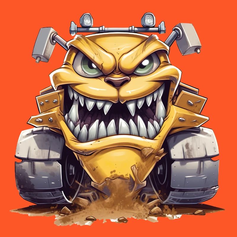 Aggressive construction machine shows its teeth