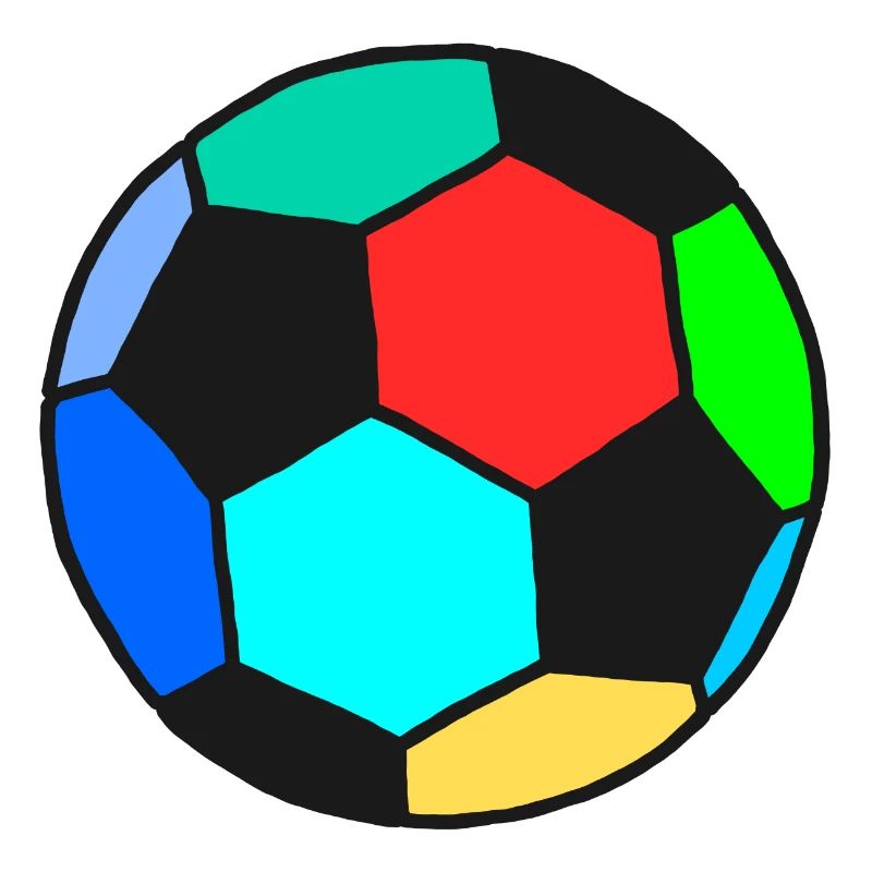 Fußball bunte Farben