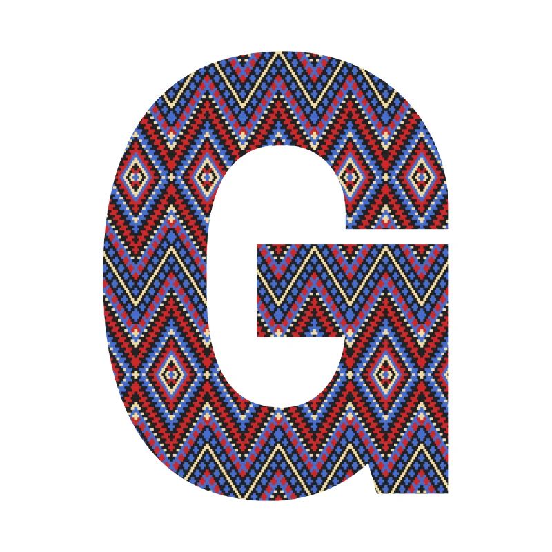 Monogram Letter G- geometric pattern