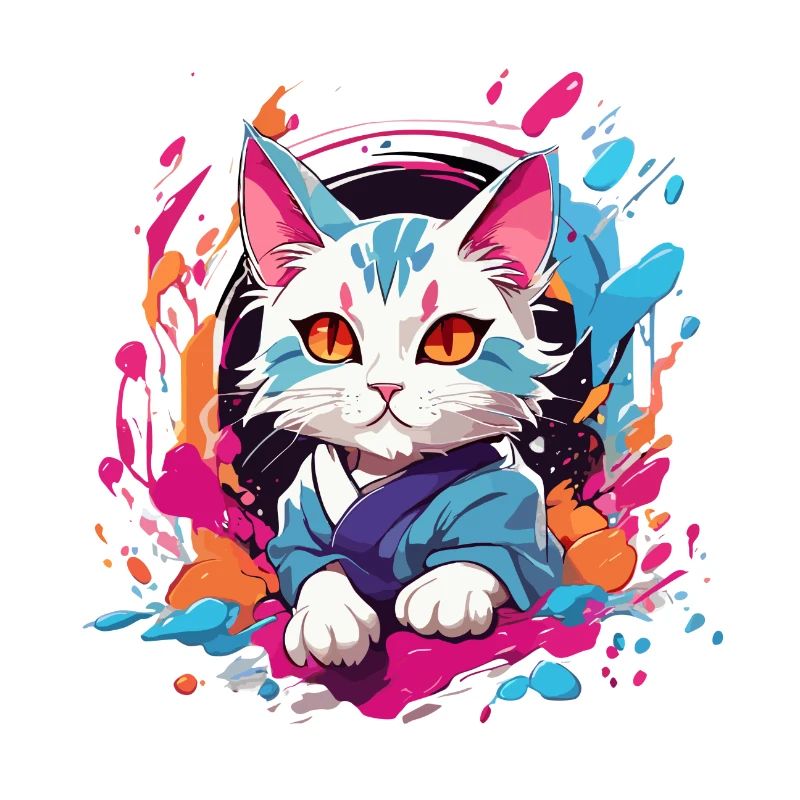 colorful cat
