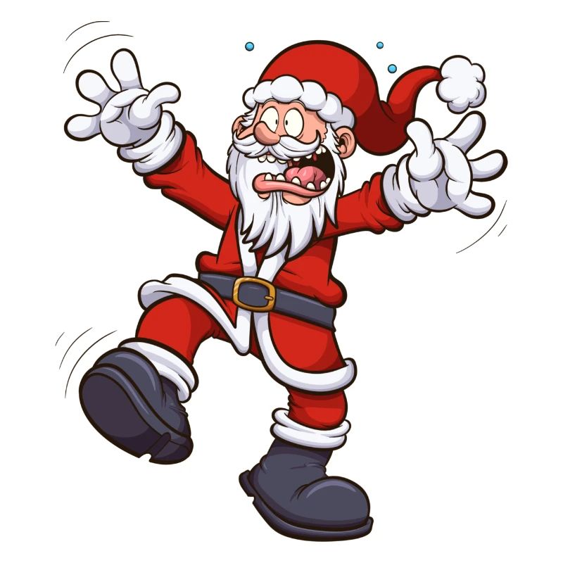 Verängstigter Weihnachtsmann