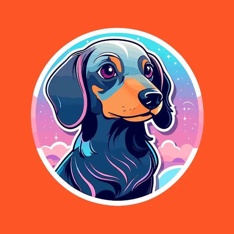 Illustration de chien teckel