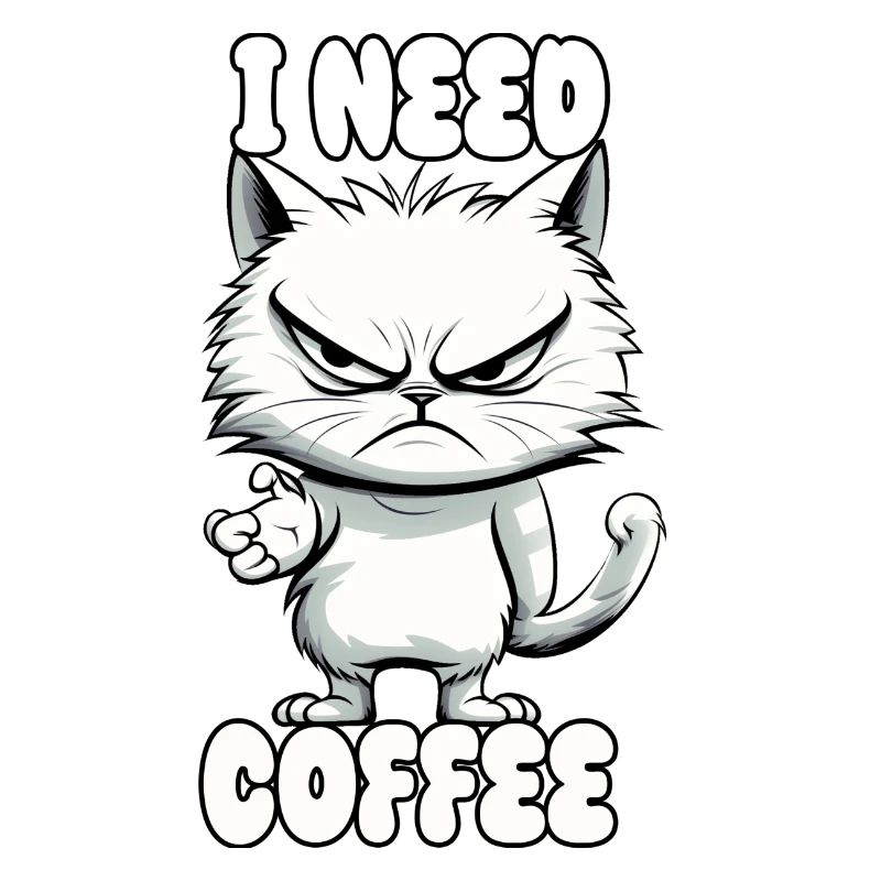 Cat - i need coffee