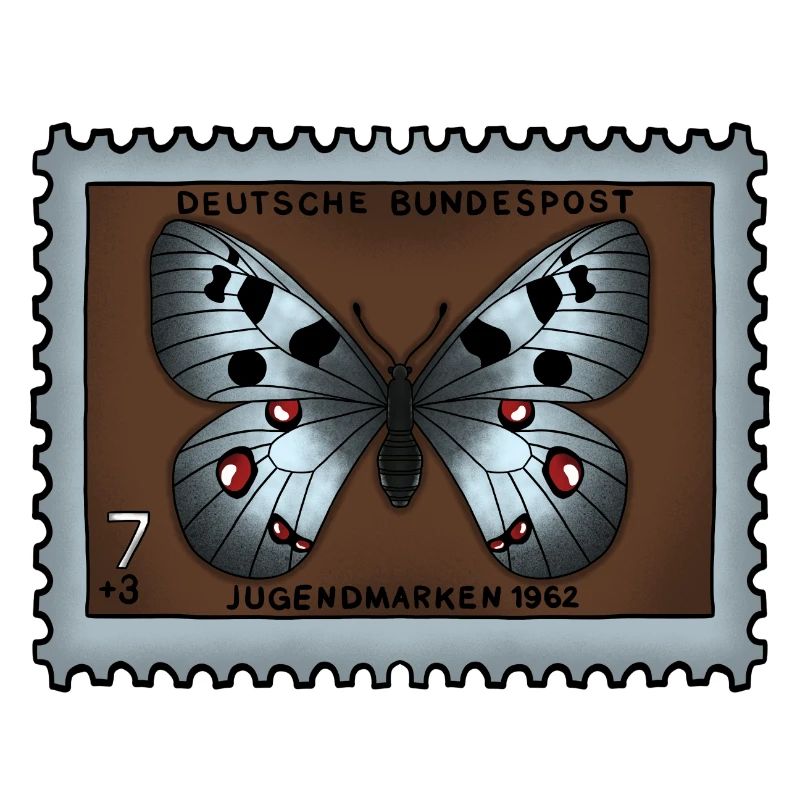 Timbre-poste papillon