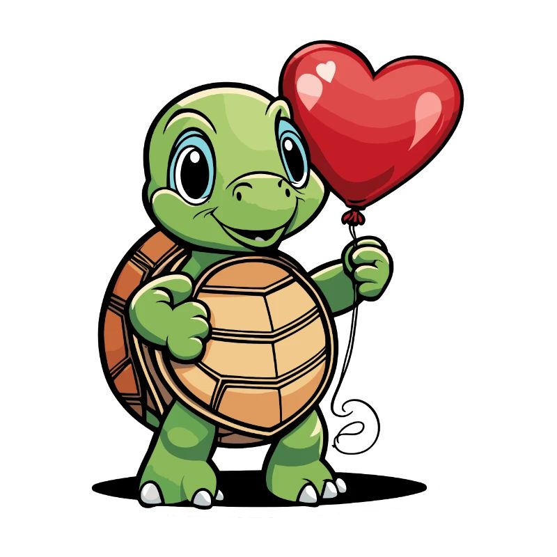 Schildkröte Herz - Valentinstag